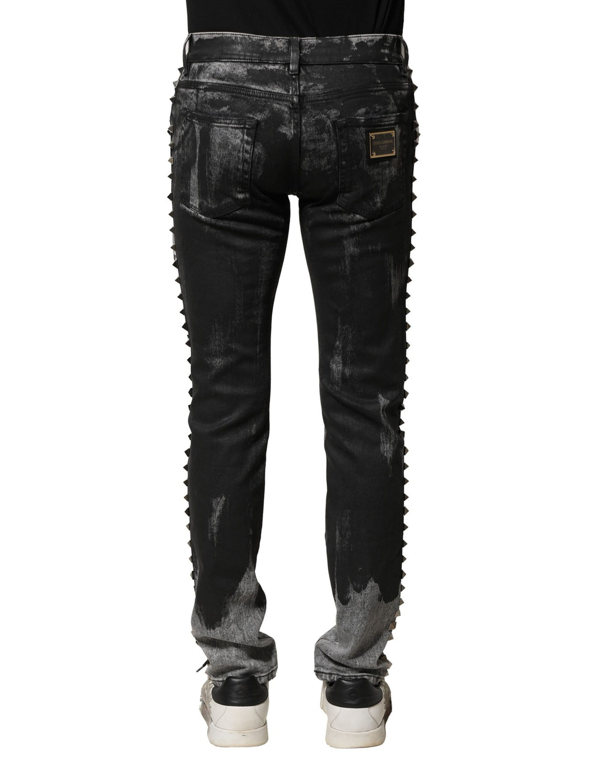 Dolce & Gabbana Men's Skinny Regular Fit Stretch Denim Cotton Jeans - Black