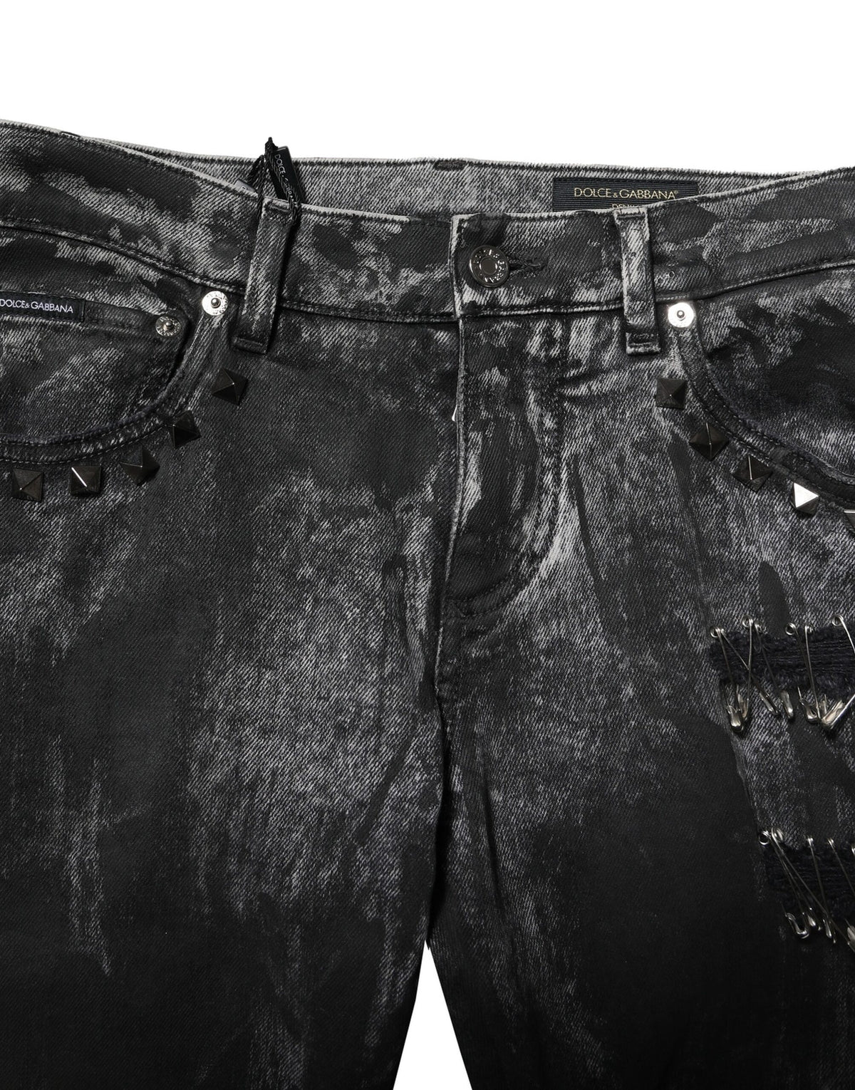 Dolce & Gabbana Men's Skinny Regular Fit Stretch Denim Cotton Jeans - Black