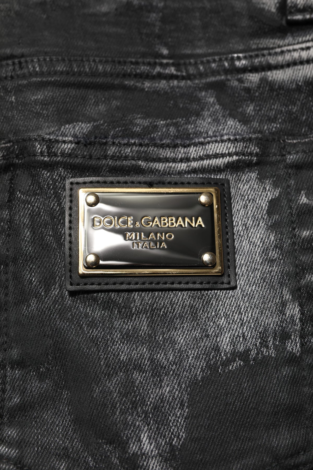 Dolce & Gabbana Men's Skinny Regular Fit Stretch Denim Cotton Jeans - Black