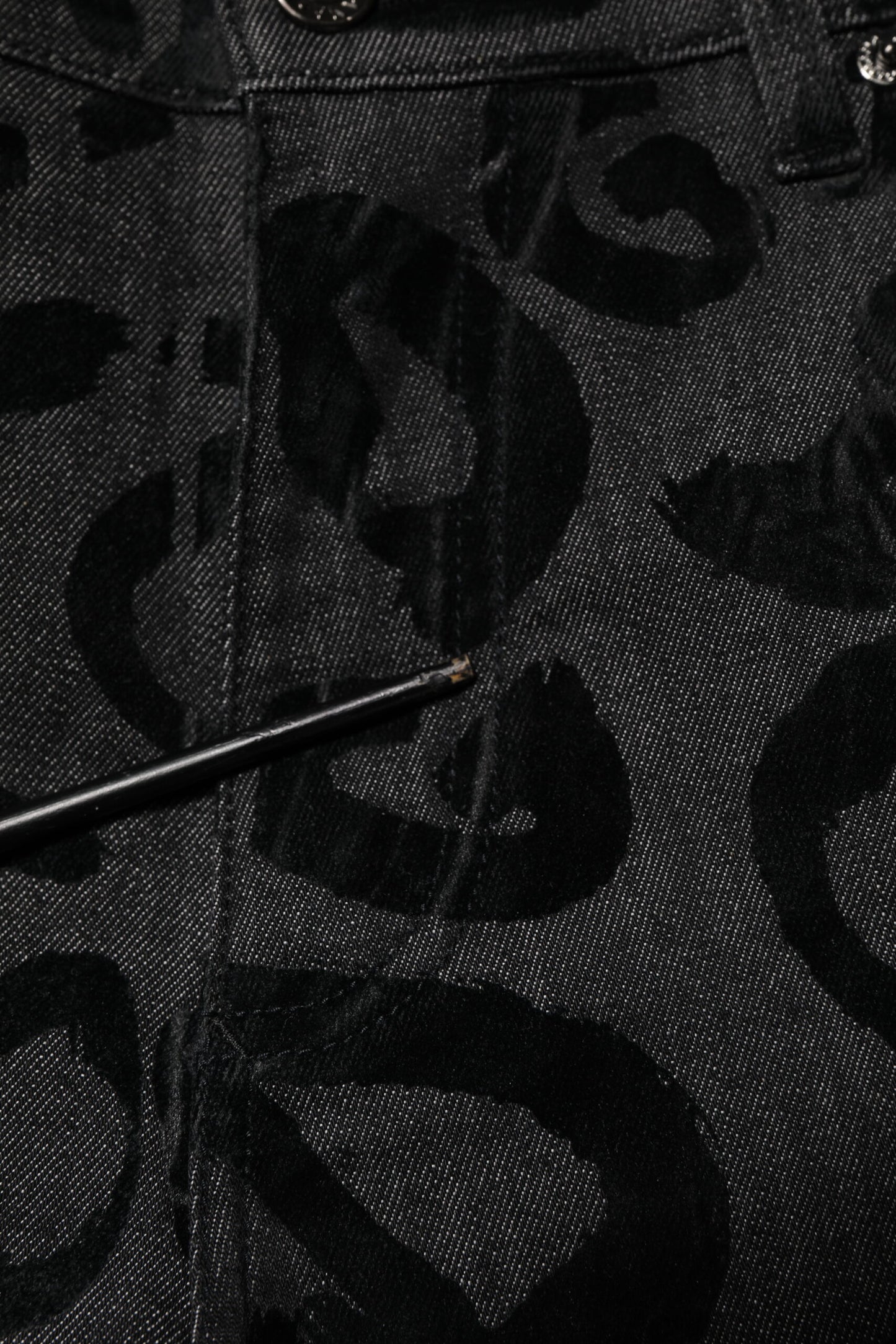 Dolce & Gabbana Gray Cotton DG Logo Straight Men Denim Jeans