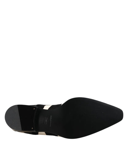 Dolce & Gabbana Pony Men's Calf Fur & Lambskin Leather Derby Lace-Up Shoes - Black White Zebra