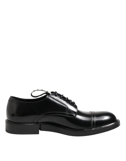 Dolce & Gabbana Men's Calf Leather Lace-Up Shoes - Black