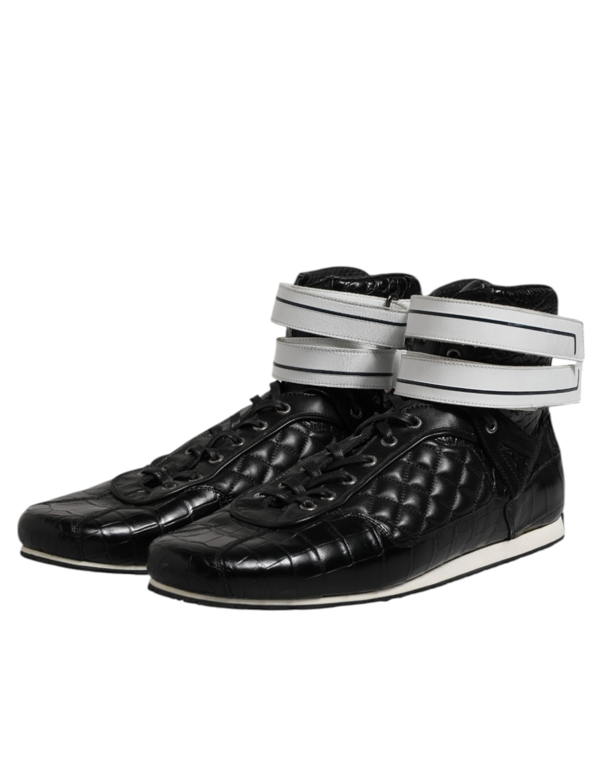Dolce & Gabbana Men's Fashion Leather & Rubber Sneakers - Black