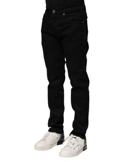 Dolce & Gabbana Black Cotton Skinny Denim Jeans