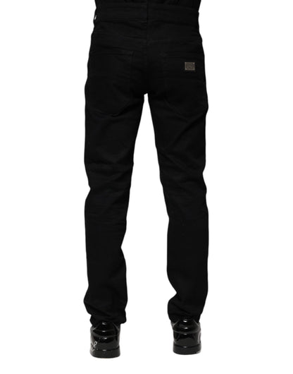 Dolce & Gabbana Black Cotton Skinny Denim Jeans