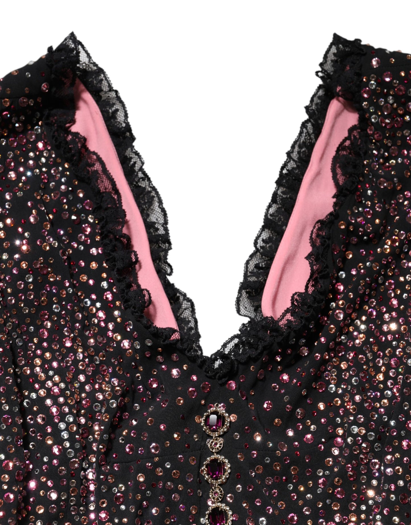 Dolce & Gabbana Multicolor Embellished Mermaid Gown Dress