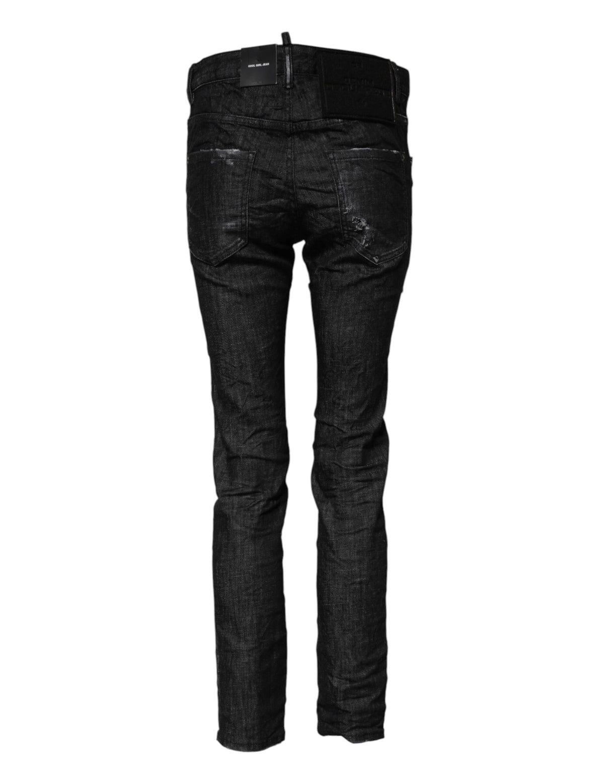 Dsquared² 9 To 5 Women's Skinny Mid Rise Stretch Denim Cotton Jeans - Black