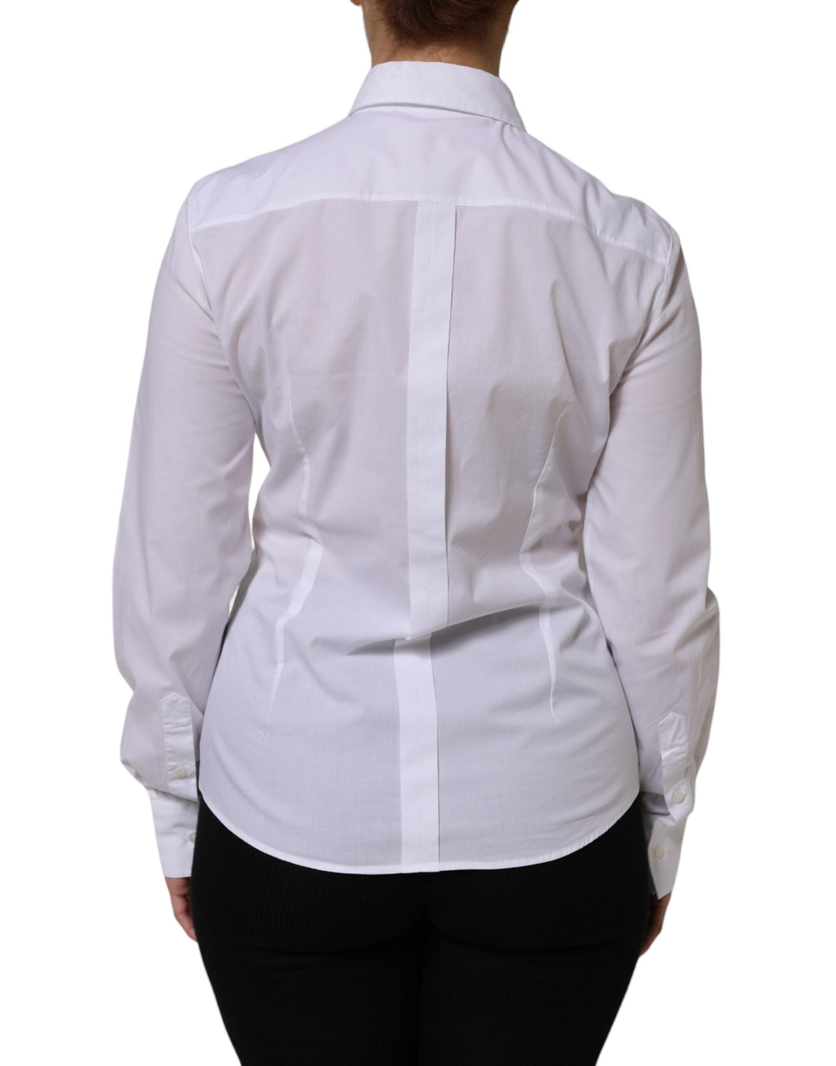 Dolce & Gabbana Women's Long-Sleeve Stretch Cotton Shirt - White