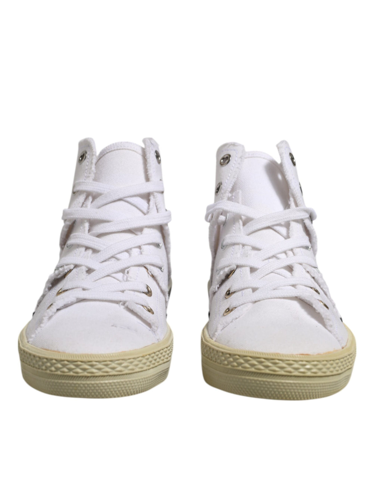 Maison Margiela Women's Mid Top Leather & Canvas Sneakers - White