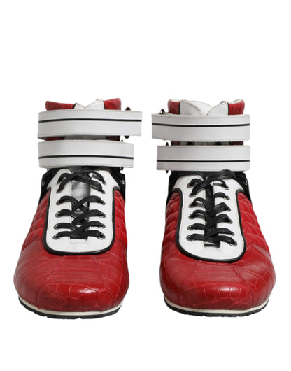 Dolce & Gabbana Men's Fashion Leather & Rubber Sneakers - Red