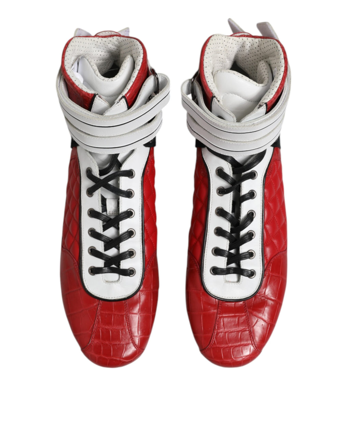 Dolce & Gabbana Men's Fashion Leather & Rubber Sneakers - Red