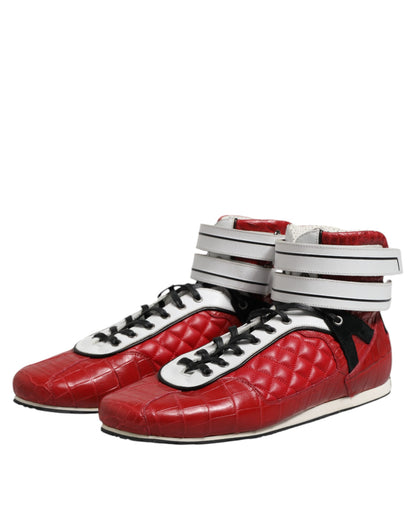 Dolce & Gabbana Men's Fashion Leather & Rubber Sneakers - Red