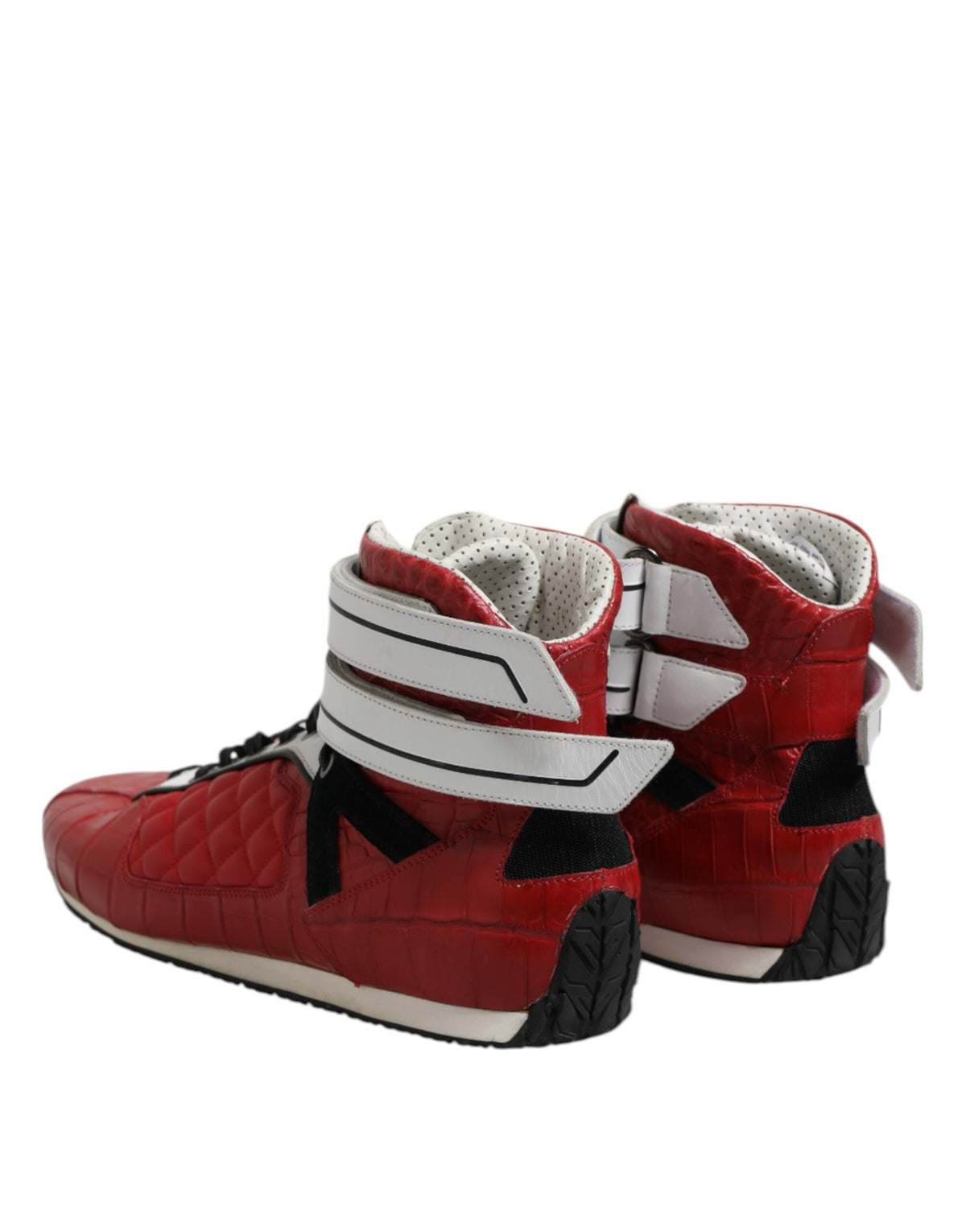 Dolce & Gabbana Men's Fashion Leather & Rubber Sneakers - Red