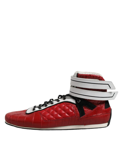 Dolce & Gabbana Men's Fashion Leather & Rubber Sneakers - Red