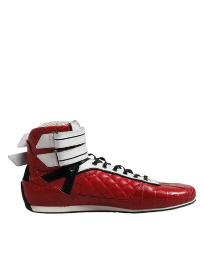 Dolce & Gabbana Men's Fashion Leather & Rubber Sneakers - Red