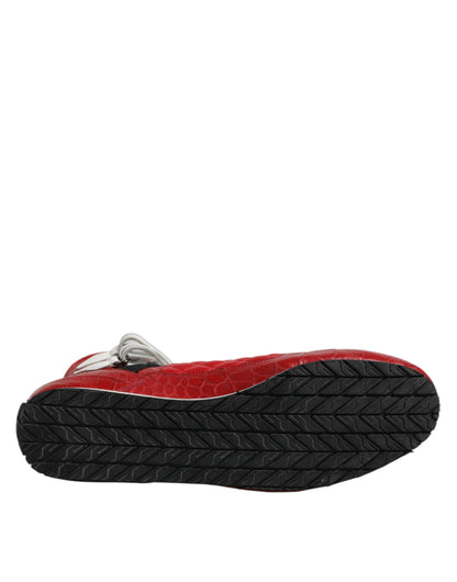 Dolce & Gabbana Men's Fashion Leather & Rubber Sneakers - Red