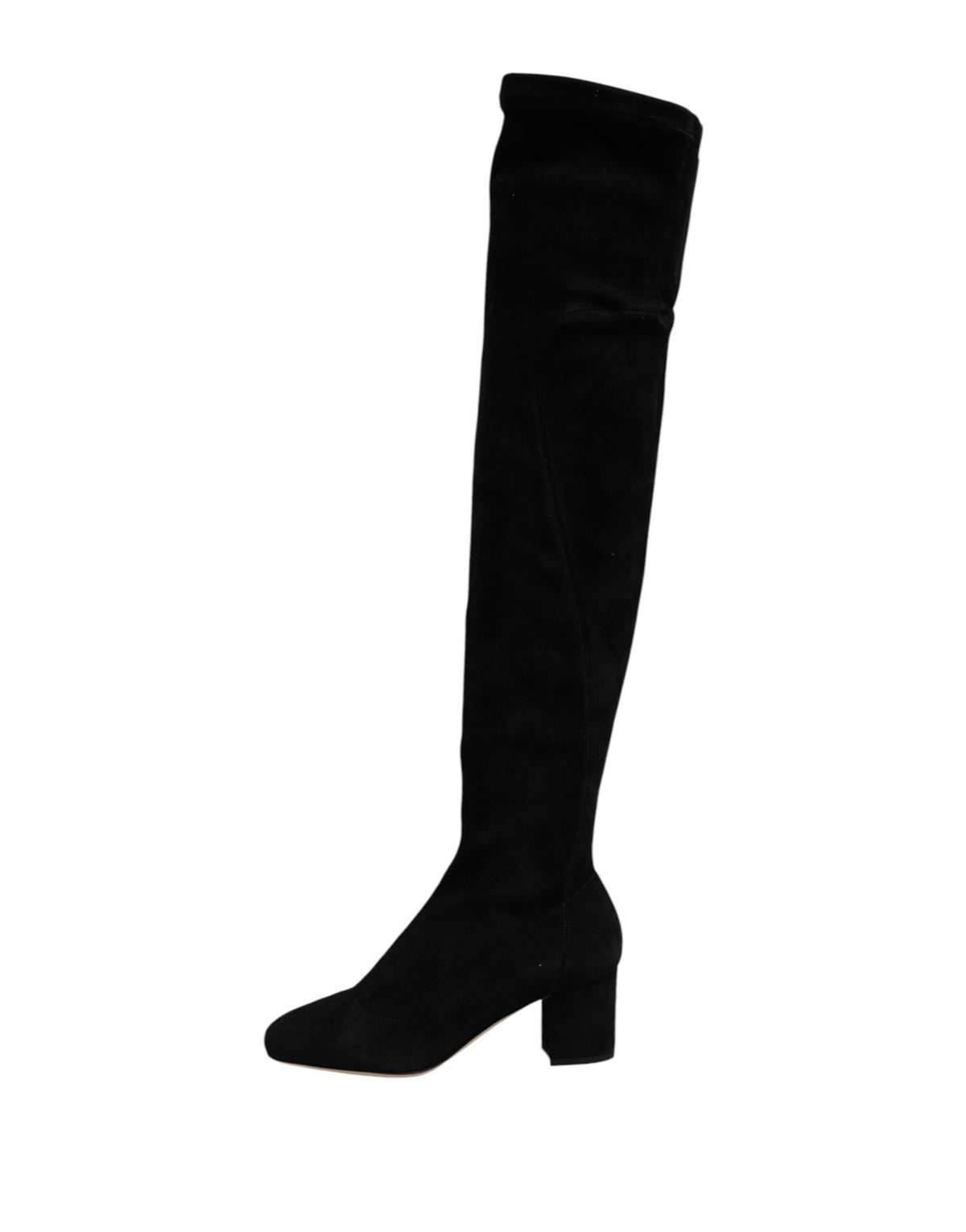 Dolce & Gabbana Women's Suede Lamb Leather High Knee-High Boots - Black
