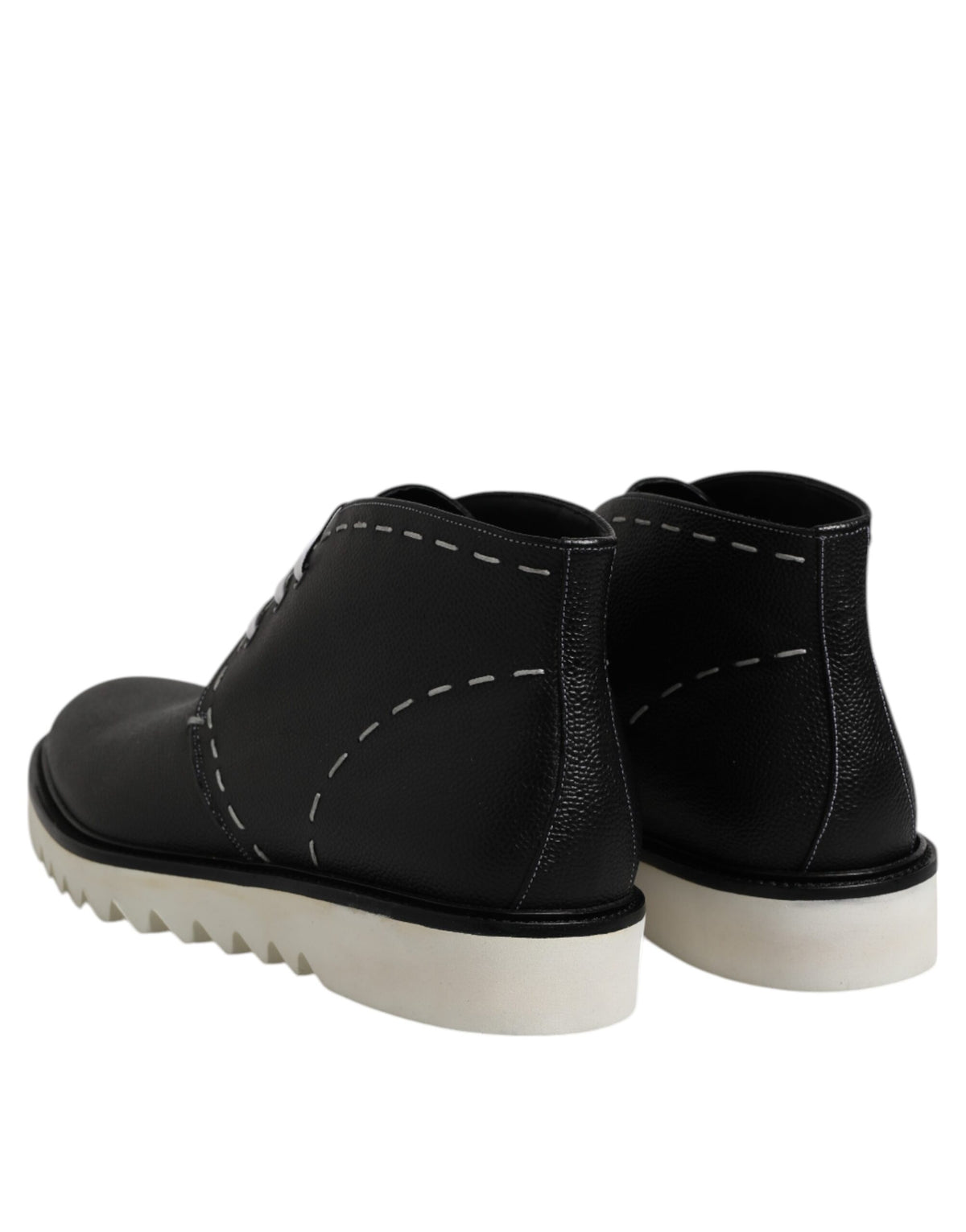 Dolce & Gabbana Men's Leather & Rubber Lace-Up Ankle Boots - Black White