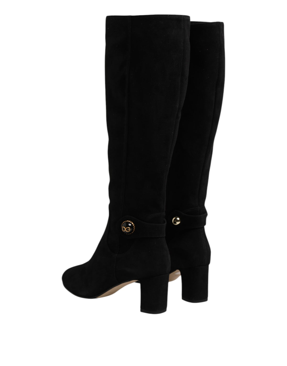 Dolce & Gabbana Women's Suede Leather High Knee-High Boots - Black