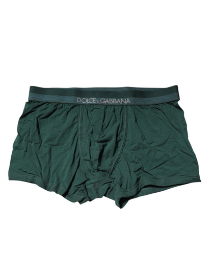 Dolce & Gabbana Green Cotton Regular Men Boxer Brief Underwear