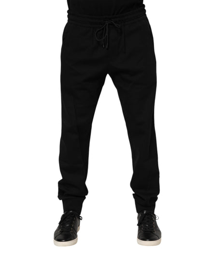 Dolce & Gabbana Men's Nylon Cotton Jogger Sweatpants - Black