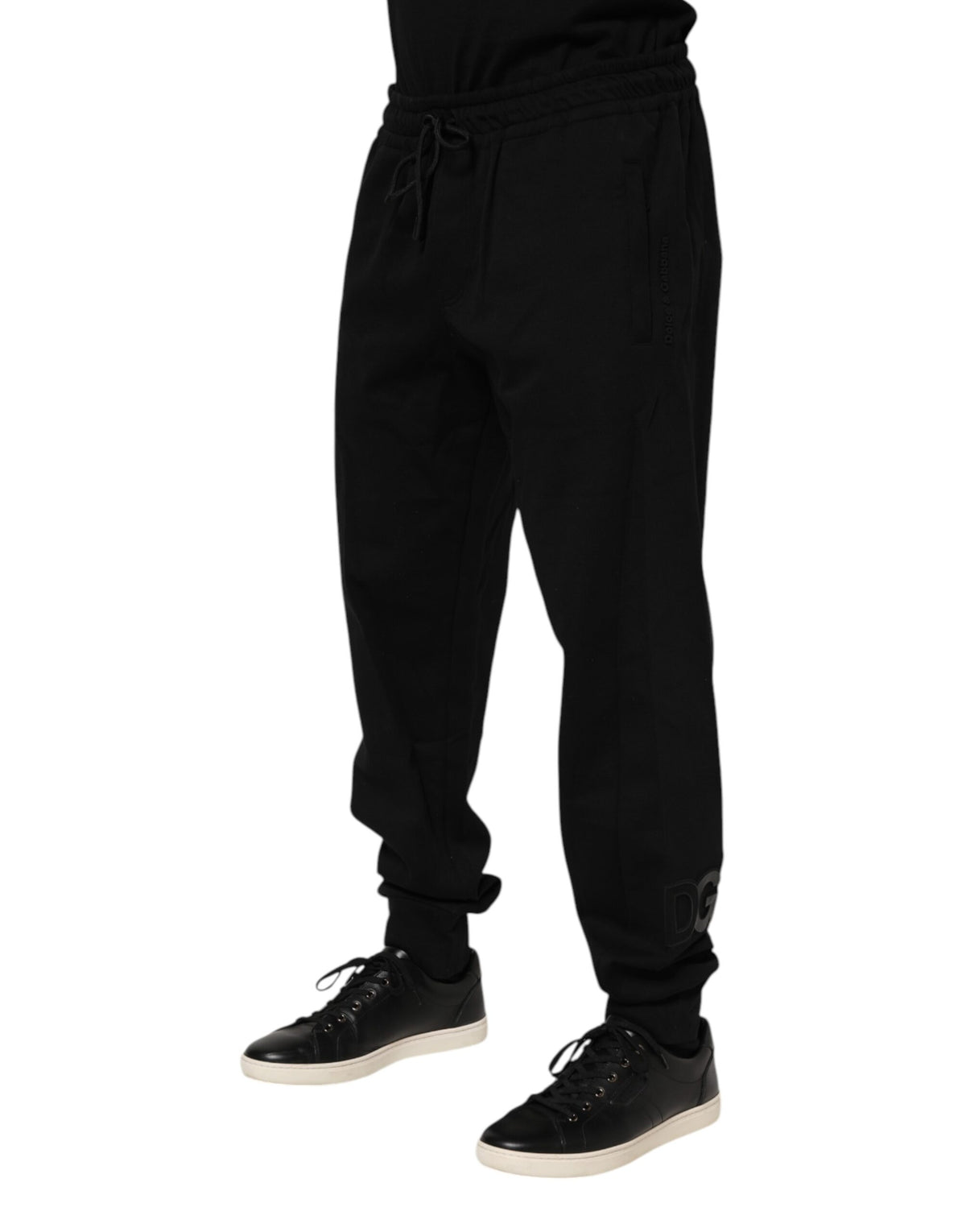 Dolce & Gabbana Men's Nylon Cotton Jogger Sweatpants - Black