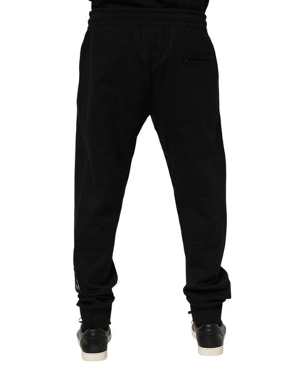 Dolce & Gabbana Men's Nylon Cotton Jogger Sweatpants - Black
