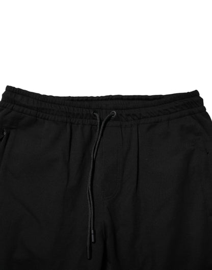 Dolce & Gabbana Men's Nylon Cotton Jogger Sweatpants - Black