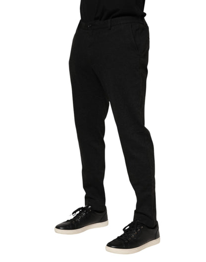 Dolce & Gabbana Dark Gray Viscose Dress Men Pants