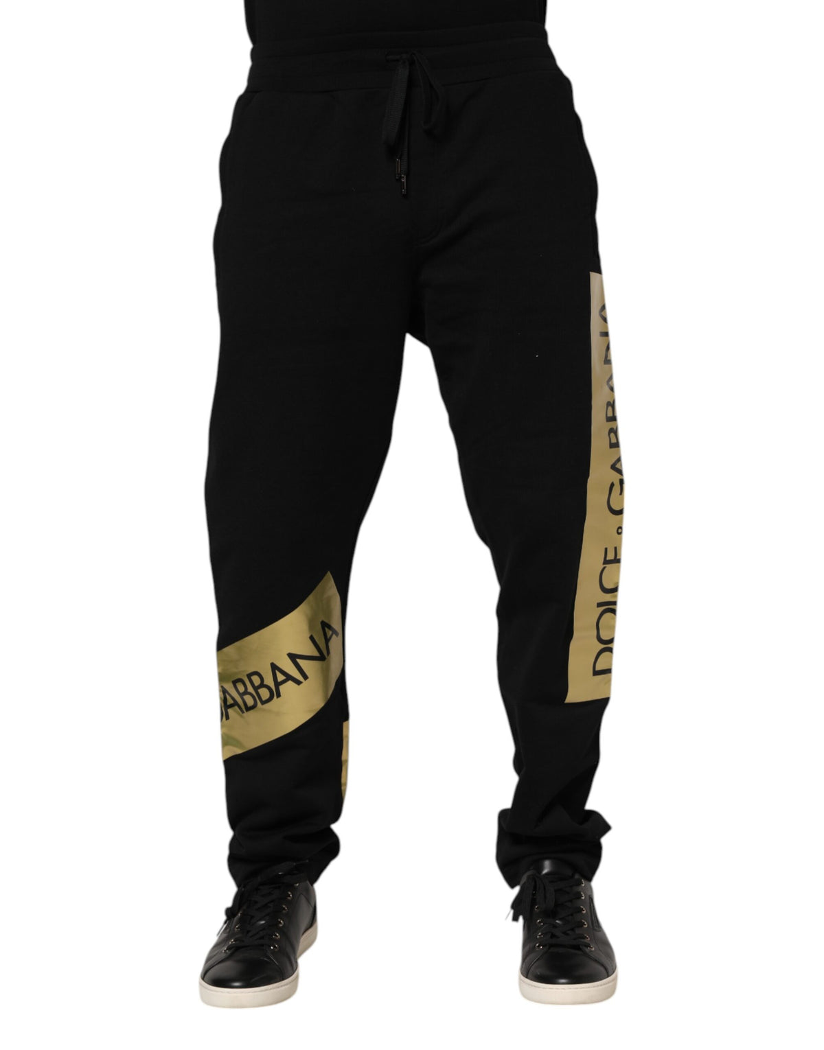 Dolce & Gabbana Men's Cotton Joggers - Black Print