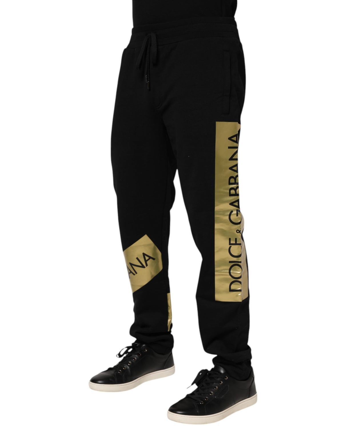 Dolce & Gabbana Men's Cotton Joggers - Black Print