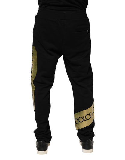 Dolce & Gabbana Men's Cotton Joggers - Black Print