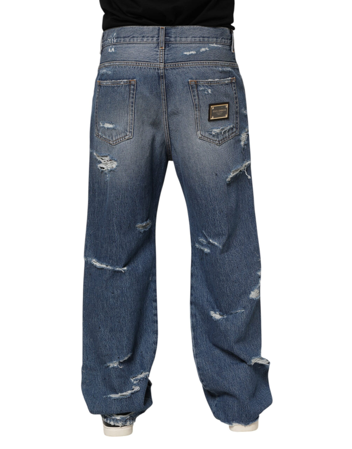 Dolce & Gabbana Men's Straight Stretch Denim Cotton Jeans - Blue