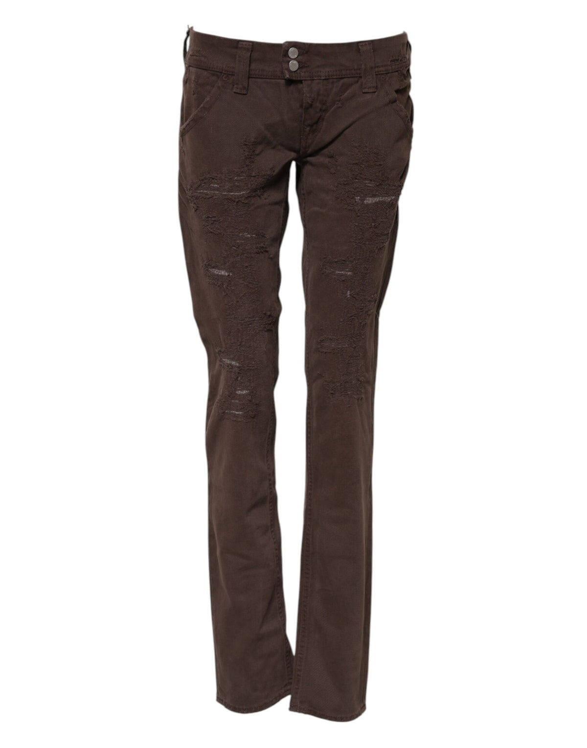 CYCLE Women's Skinny Low Rise Denim Cotton Jeans - Brown