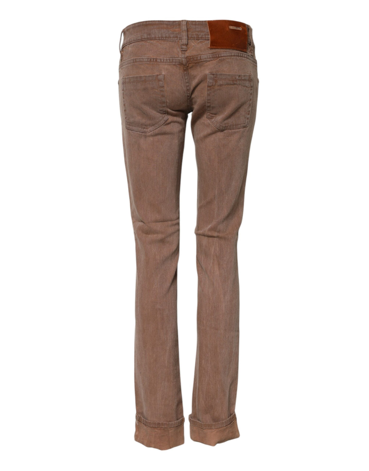 Acht 9 To 5 Women's Skinny Slim Low Rise Stretch Denim Cotton Jeans - Brown