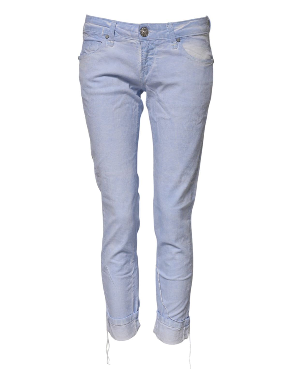 Acht Women's Skinny Slim Low Rise Stretch Denim Cotton Jeans - Light Blue