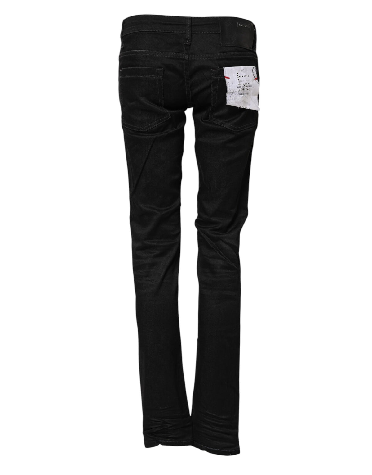 Acht Women's Skinny Slim Low Rise Stretch Denim Cotton Jeans - Black