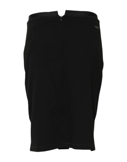 GF Ferre Women's Pencil Stretch Viscose Polyester Knee Skirt - Black