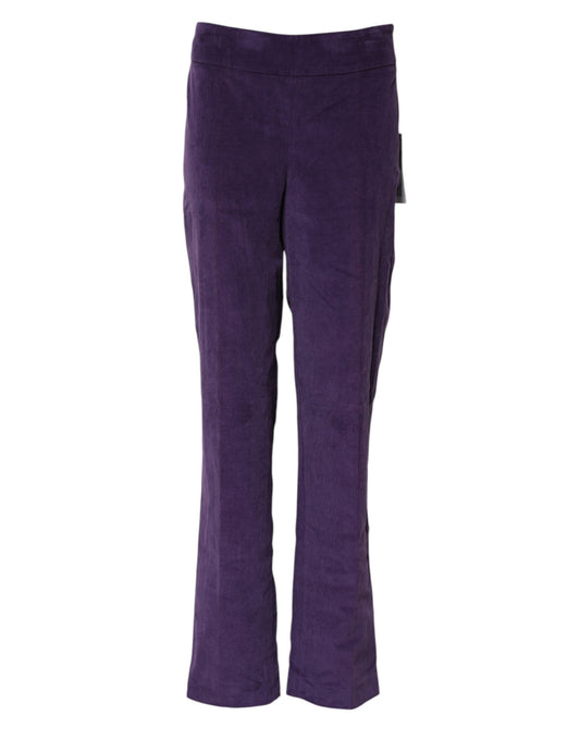 BENCIVENGA Women's Flared High Rise Viscose & Virgin Wool Jeans - Purple