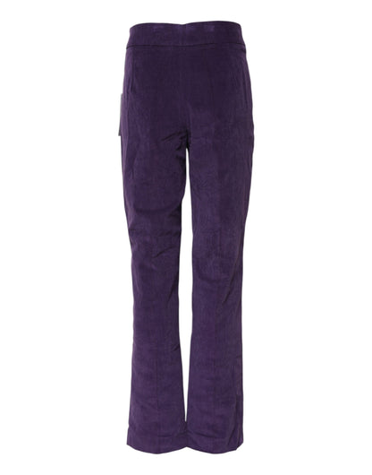 BENCIVENGA Women's Flared High Rise Viscose & Virgin Wool Jeans - Purple