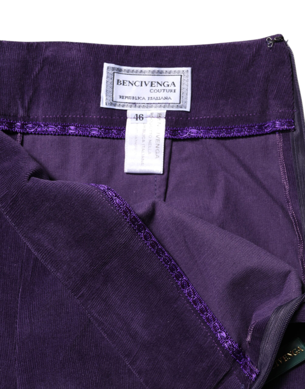 BENCIVENGA Women's Flared High Rise Viscose & Virgin Wool Jeans - Purple