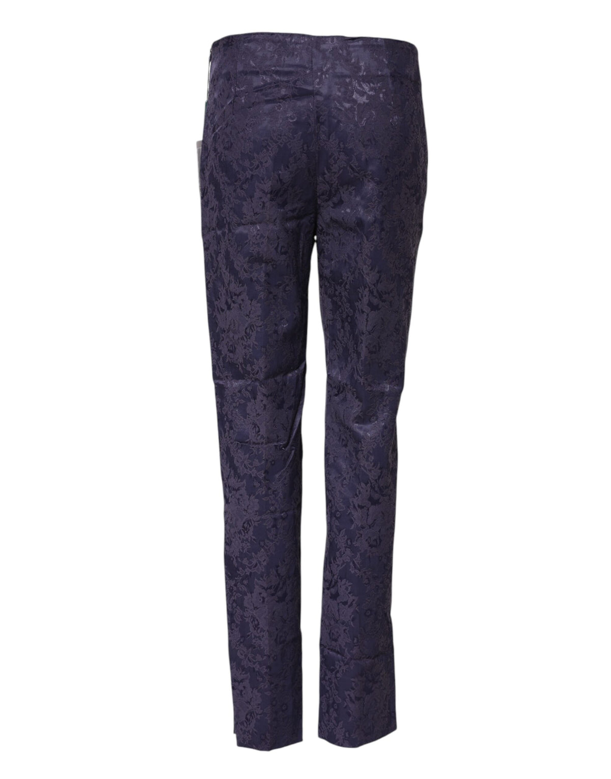BENCIVENGA Women's Straight High Rise Viscose & Virgin Wool Jeans - Purple Jacquard