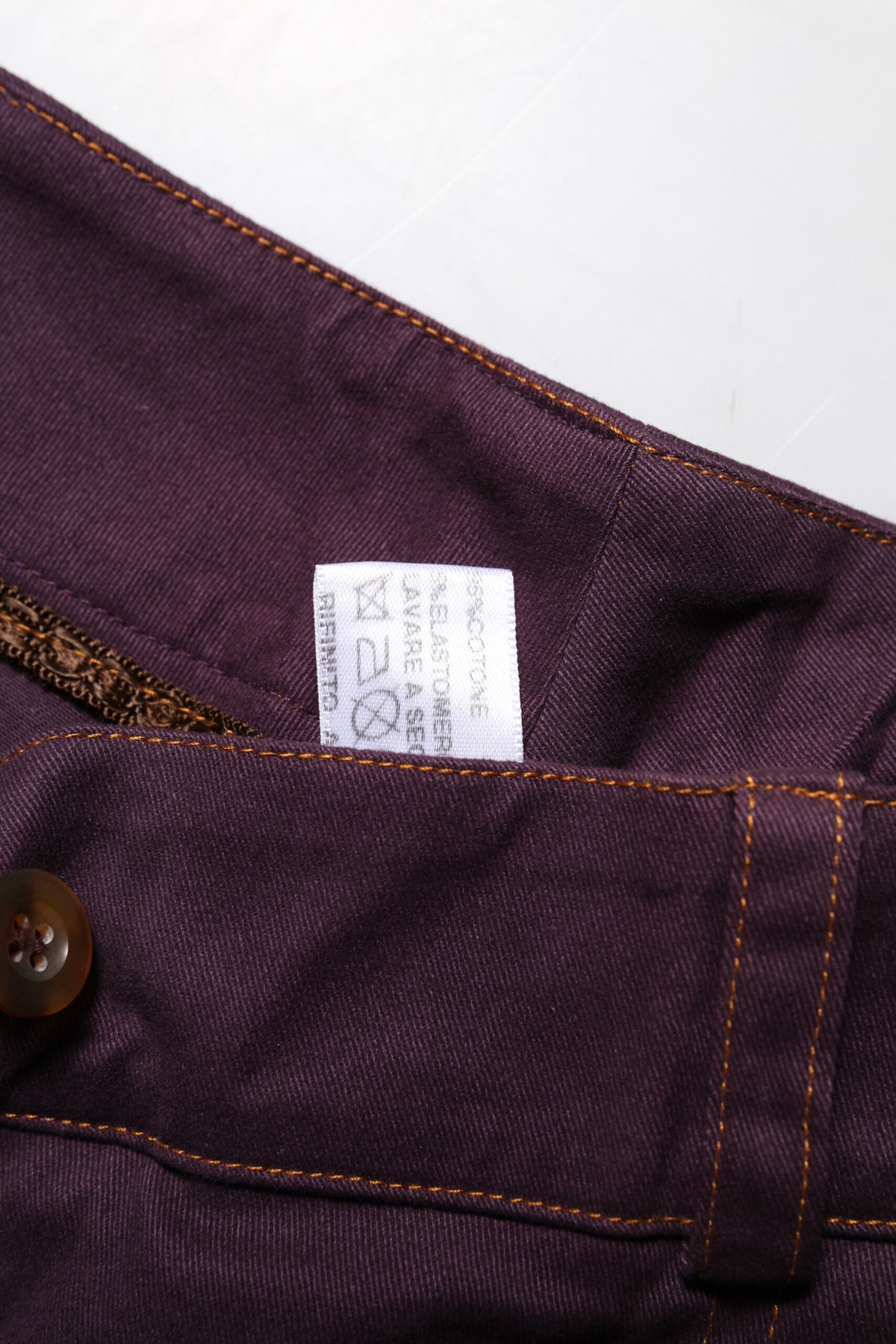 BENCIVENGA Women's Tapered Leg Flared High Rise Stretch Cotton Jeans - Purple