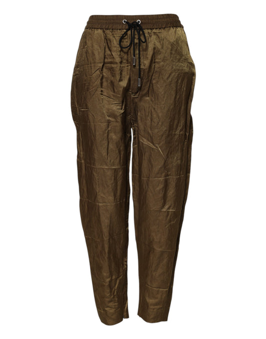 Dsquared² Women's Mid Rise Cotton Metallized Fiber & Nylon Sweatpants - Brown