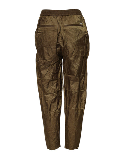 Dsquared² Women's Mid Rise Cotton Metallized Fiber & Nylon Sweatpants - Brown