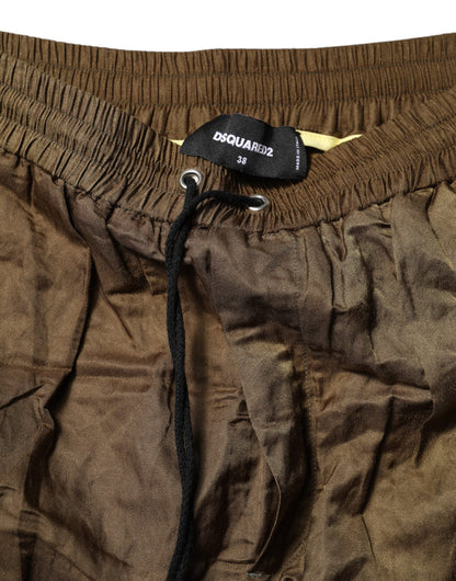 Dsquared² Women's Mid Rise Cotton Metallized Fiber & Nylon Sweatpants - Brown