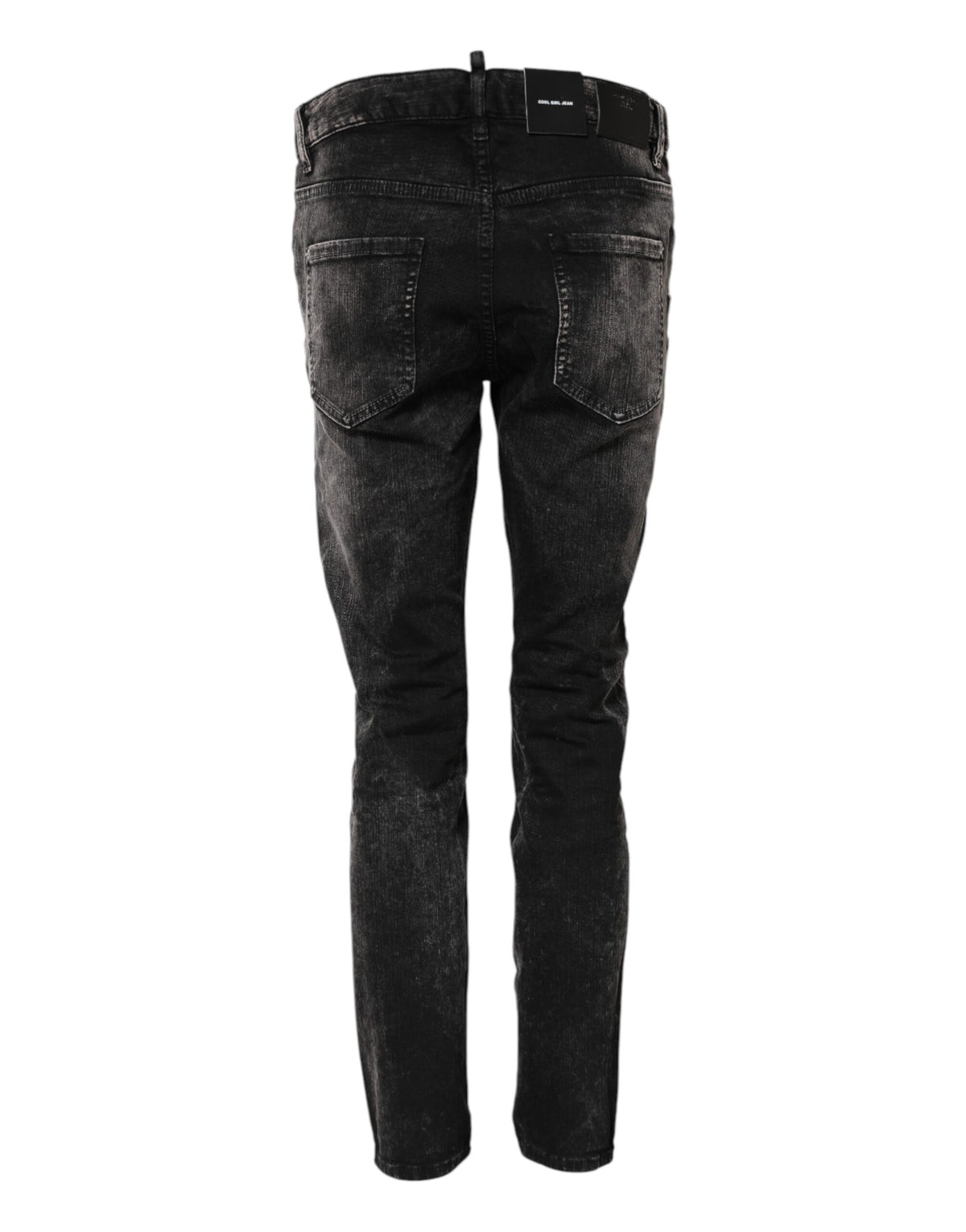 Dsquared² Women's Tapered Leg Mid Rise Stretch Denim Cotton Jeans - Black