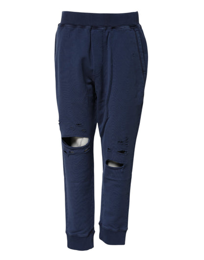 Dsquared² Women's Tapered Leg Mid Rise Cotton Joggers - Blue