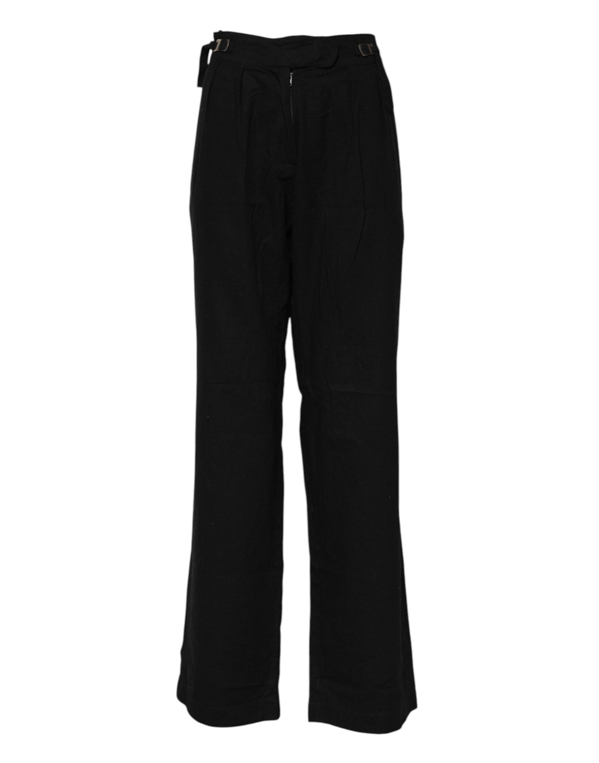 Ermanno Scervino Women's Straight High Rise Virgin Wool Jeans - Black