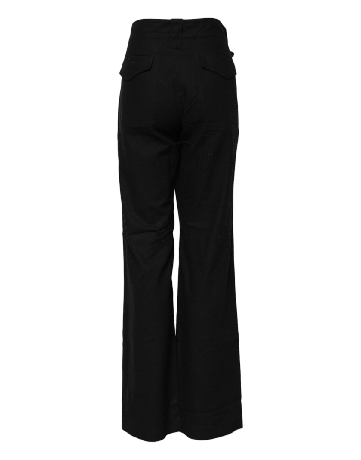 Ermanno Scervino Women's Straight High Rise Virgin Wool Jeans - Black